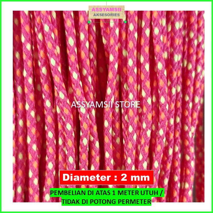 Tali Prusik Kecil Paracord Motif Terbaru Murah Gelang Strap Masker Kalung Tenda Aksesoris Tas Dompet-1