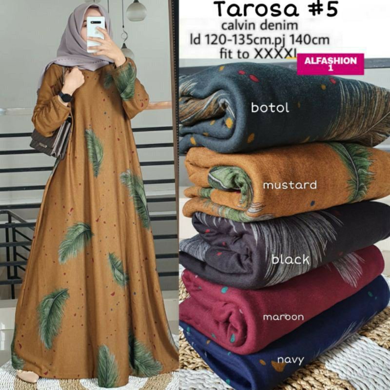 TAROSA Maxy - LD120 Gamis Denim Diana Jumbo Bigsize Oversize Bumil / Dialova Maxy / R.28 - 025-5769