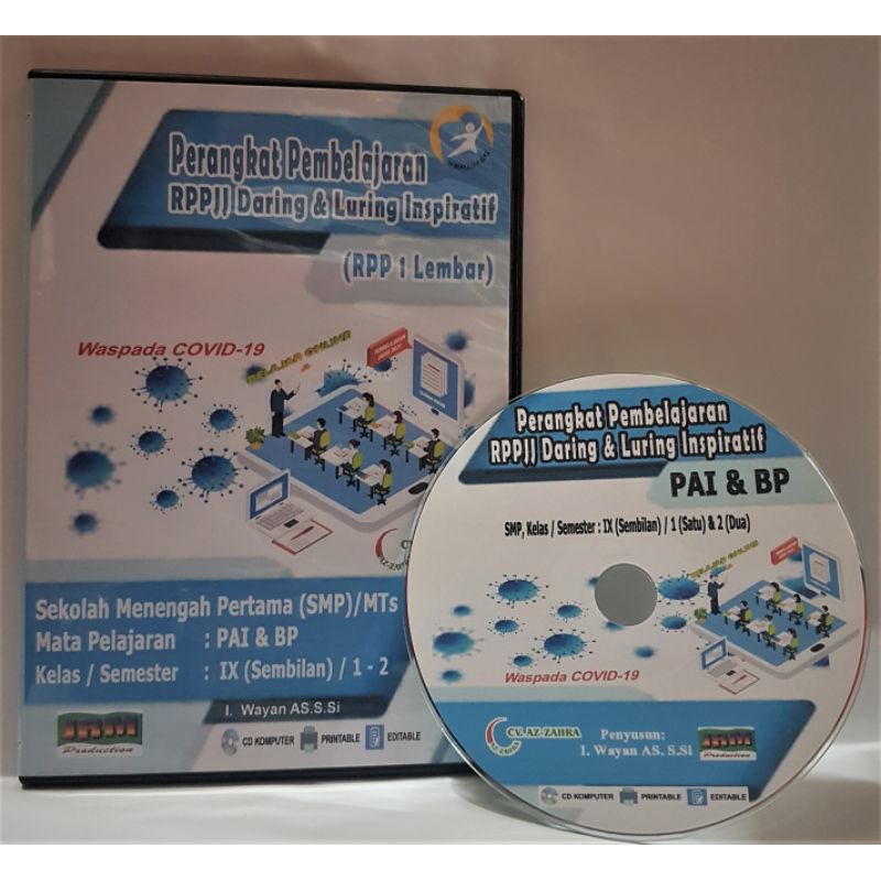 cd rpp k13 PPJ Daring Mapel PAI & BP kelas IX 9 smp mts smpn revisi terbaru 2020
