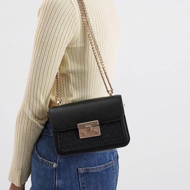 Tas Wanita Import CK Woven Boxy Chain Strap New Series - 792# [KBR. 1886]