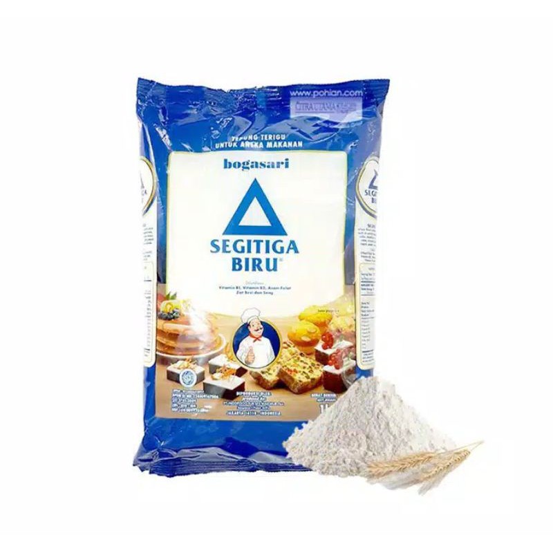 

Tepung Terigu protein sedang segitiga biru bogasari 1 kg