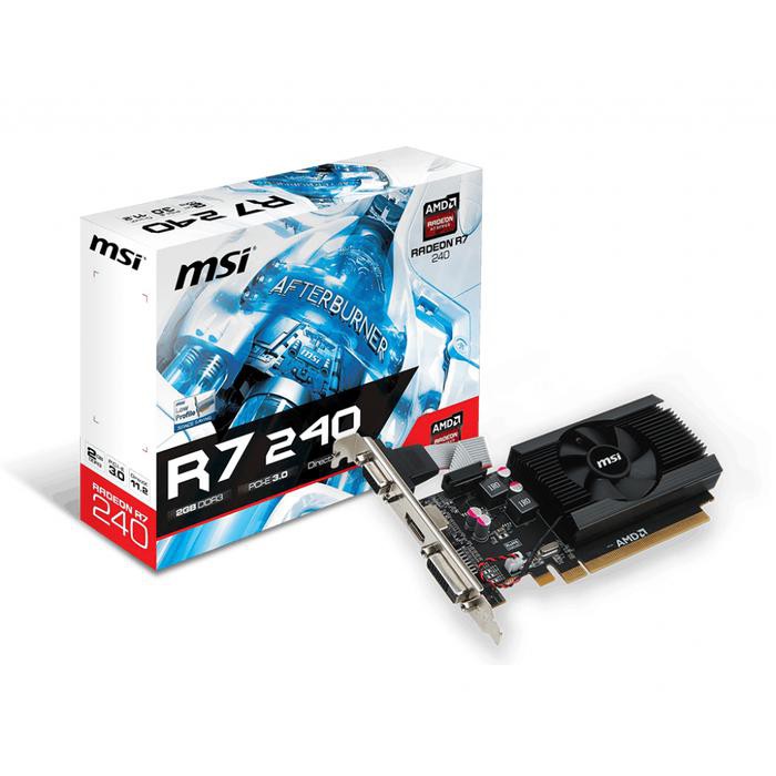 VGA CARD KOMPUTER GAMING Msi Radeon R7 240 2Gb Ddr3 128 Bit - 2Gd3/Lp