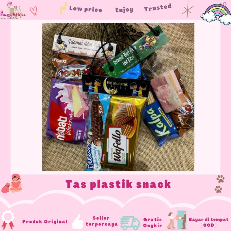 

tas plastik Lebaran/plastik hampers lebaran/label tas plastik/hampers idul Fitri/tas plastik murah/plastik snack