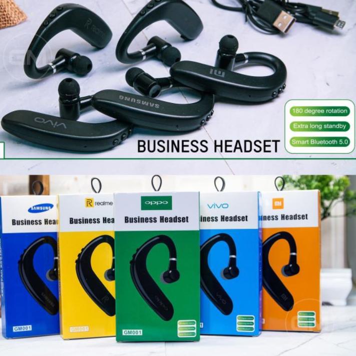 ✼ Handsfree Headset Brand Bluetooth GM001 Headset Handsfree Bluetooth Realme GM-001 ➦