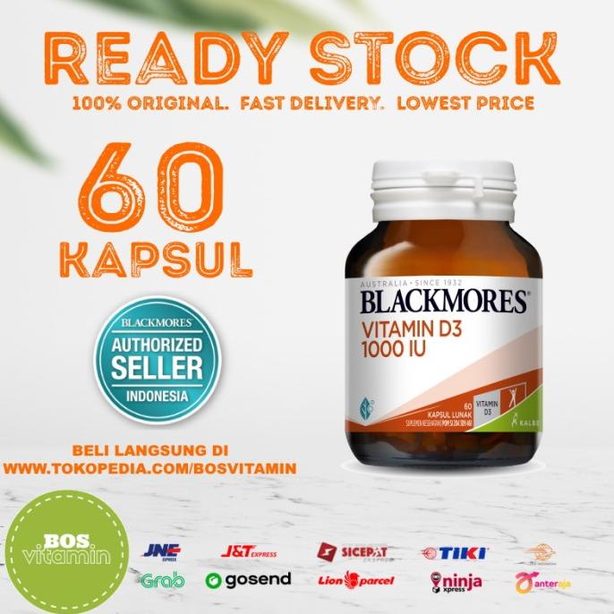 Blackmores Vitamin D3 1000IU BPOM Kalbe - 60 Kapsul