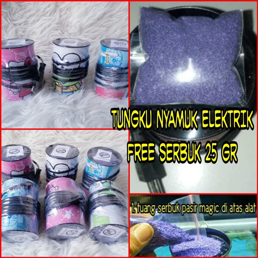 Tungku Pemanas Obat Nyamuk Pasir Magic Gratis Pasir Lavender 50 gr-Alat pembasmi nyamuk tungku nyamu