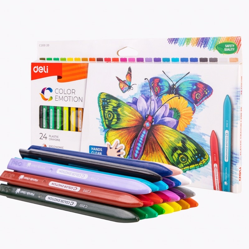 

Deli krayon plastik 24 warna anak sekolah plastic crayon - EC20020