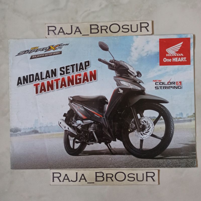 Poster brosur katalog leaflet Honda Supra X125/Supra X 125 FI Injeksi 2017