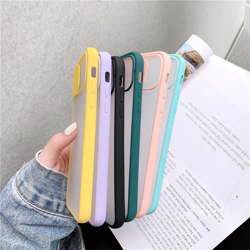 【Ready Stock】iPhone case iPhone 12 Slide Camera Lens Protection Phone Case for IPhone 11 Pro Max X XS Max XR 6 6S 7 8 SE 2020 Plus X Matte Transparent Hard Back Cover