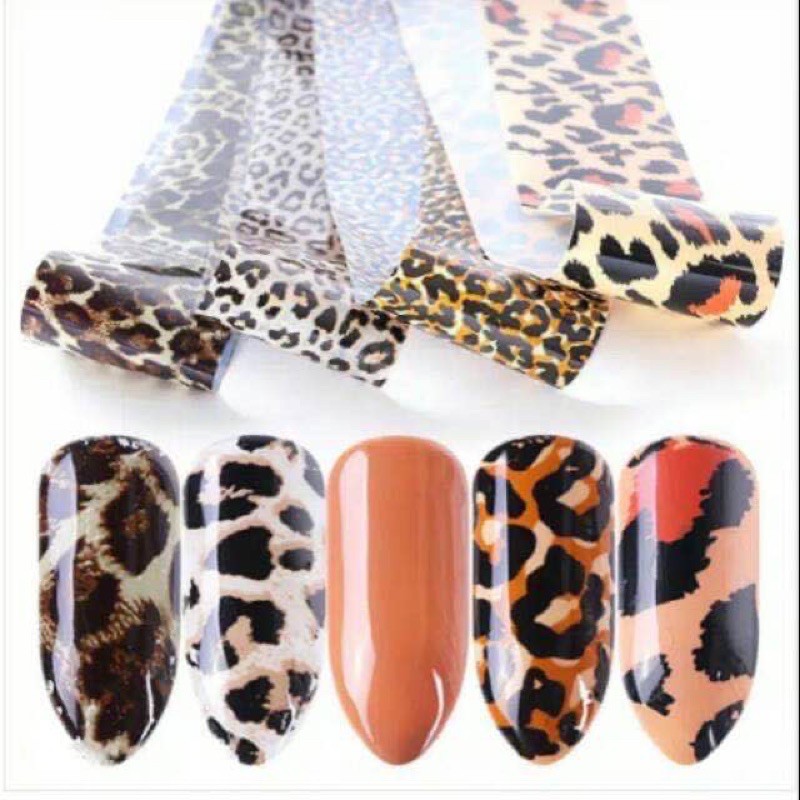 NAIL FOIL TRANSFER LEOPARD PATTERN RANDOM / nail foil nailart transfer foil leopart