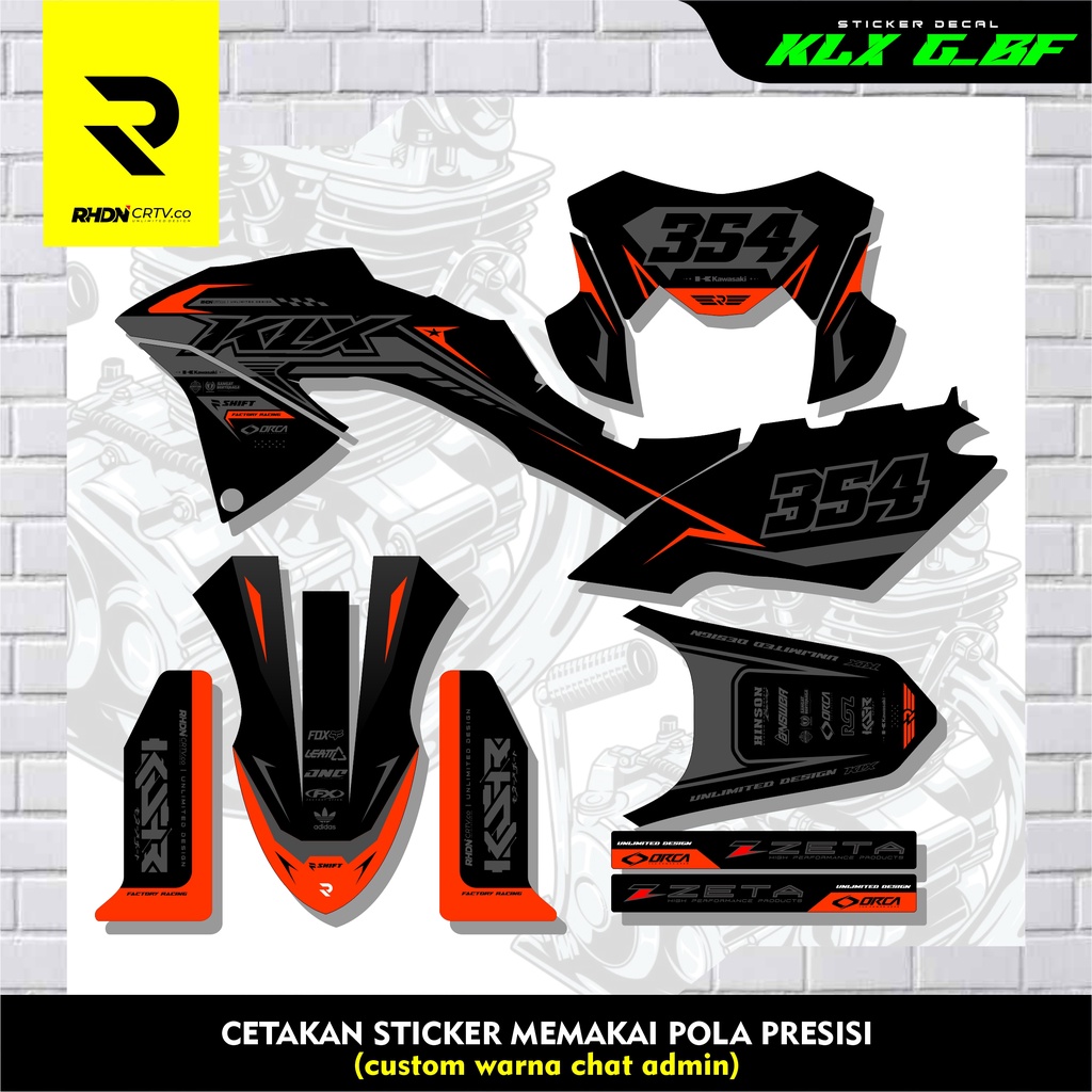 STICKER DECAL KLX BF - DECAL KLX BF - STICKER KLX BF - DECAL STICKER KLX 150 G