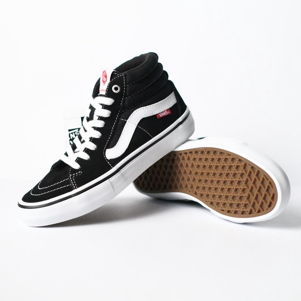 SALE DISKON! V4NS PRO SK8-HIGH BLACK/WHITE 100% ORIGINAL BNIB