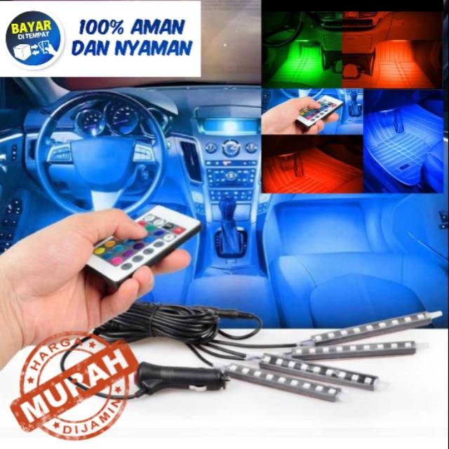 Lampu LED Warna Warni  Dashboard  Mobil Remote