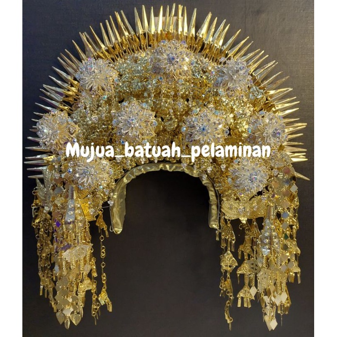 Aksesoris Mahkota Kepala Sunting Penganten Padang Suntiang Manten Minang Pengantin Minimalis Modern