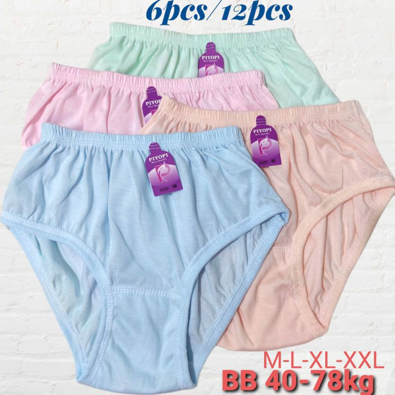 6pcs Celana dalam PIYOPI polos WM / Celana dalam polos