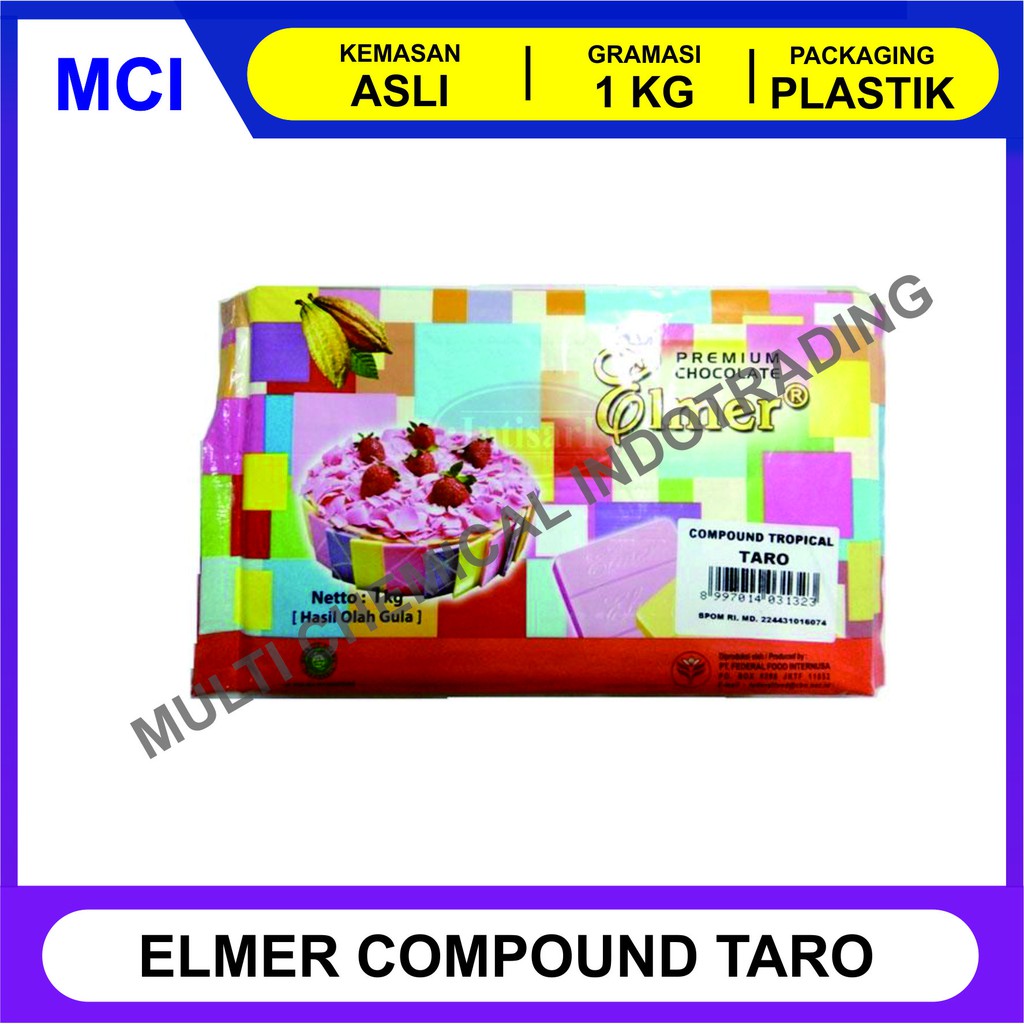 

ELMER COKLAT BATANG / CHOCOLATE COMPOUND 1 KG - TARO UBI UNGU