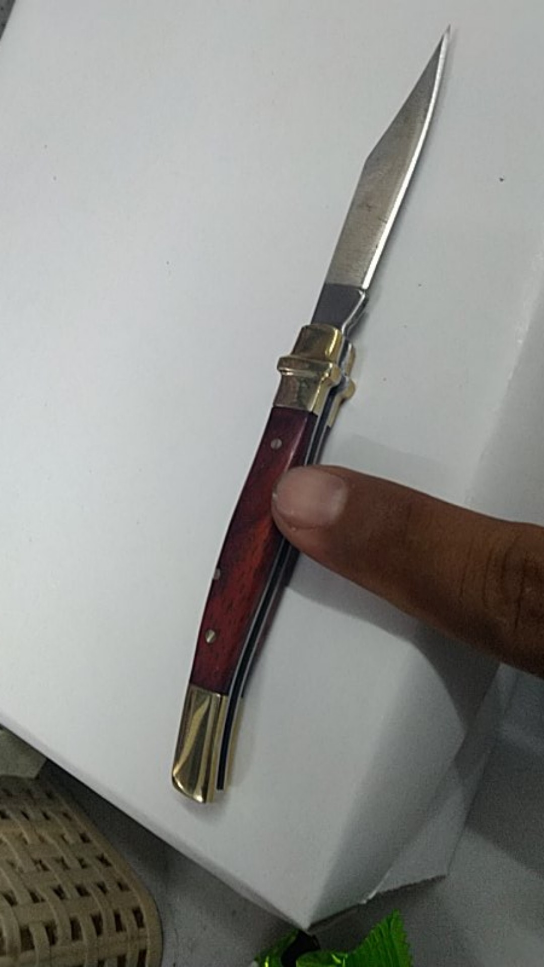 Pisau Knives Sr118a/ Pisau Lipat Kecil Saku/ Mini Knife Handle Tembaga Original