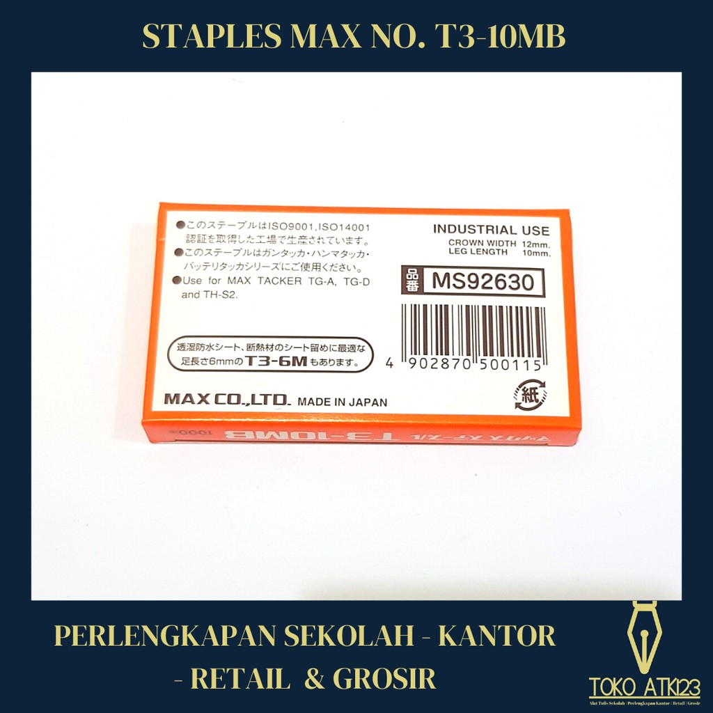 Staples / Isi Jepretan Merk Max No. T3-10MB