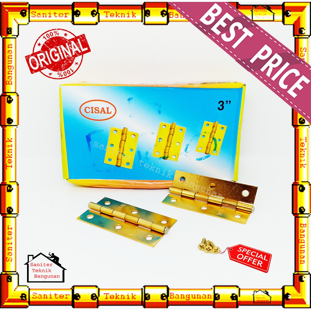 Engsel Pintu Tipis 3&quot; Inch Cisal GP