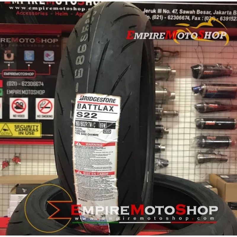 Ban Battlax S22 Ukuran 160 / 60 - 17