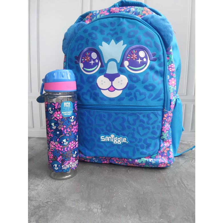 SMIGGLE BUDZ TIGER BACKPACK + BOTTLE - RANSEL DAN BOTOL MINUM SMIGGLE
