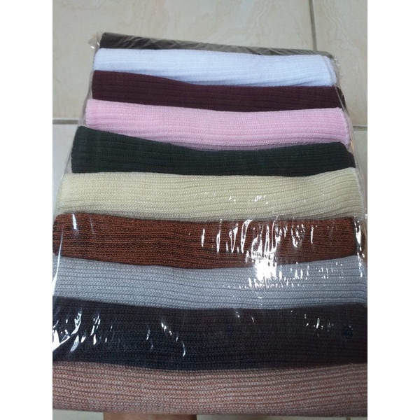 ciput rajut 1 warna (paket 10 pcs)bandana salur ciput murah