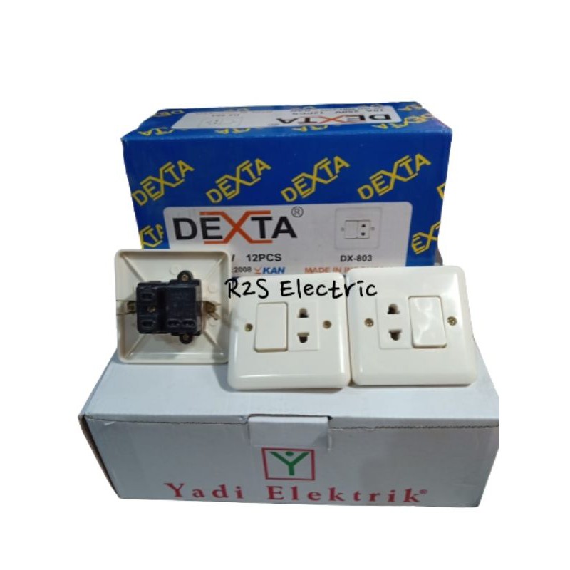 IB Engkel + Stop Kontak Dexta Biasa Dinding Inbow / Kualitas SNI DX-803