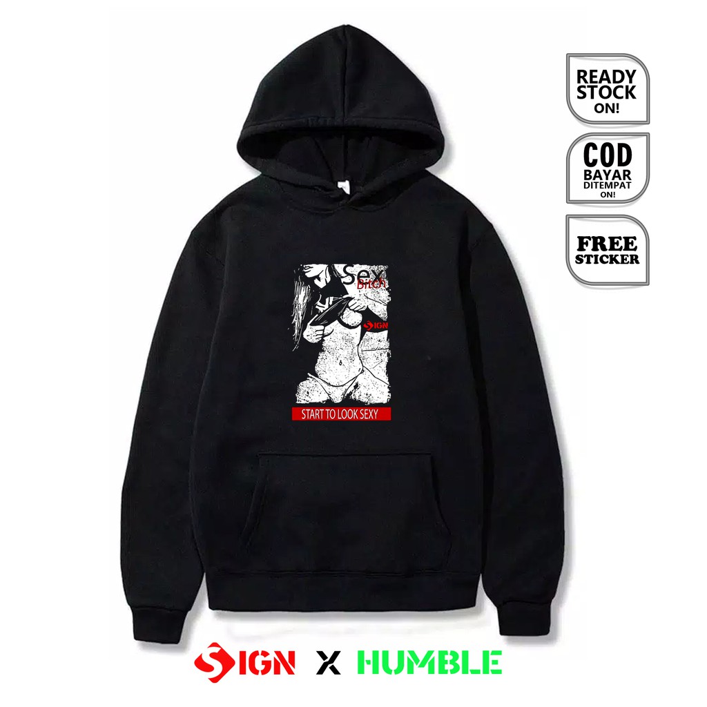 HOODIE SEXY BITCH STAR TO LOOK SEXY ANIME KARTUN ART JEPANG CULTURE SEKSI SIGN