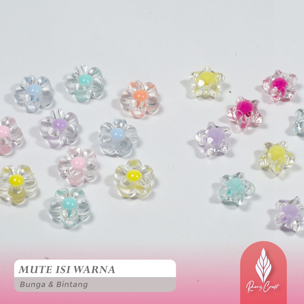 MUTE ISI WARNA / PERNAK PERNIK WARNA / MUTIARA MOTIF HATI DAN BUNGA