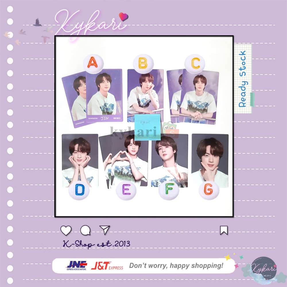 [ READY STOCK ] Official PC BTS Jin Muster Sowoozoo 2021 Mini Photocard MPC SWZ Seokjin Bangtan MD