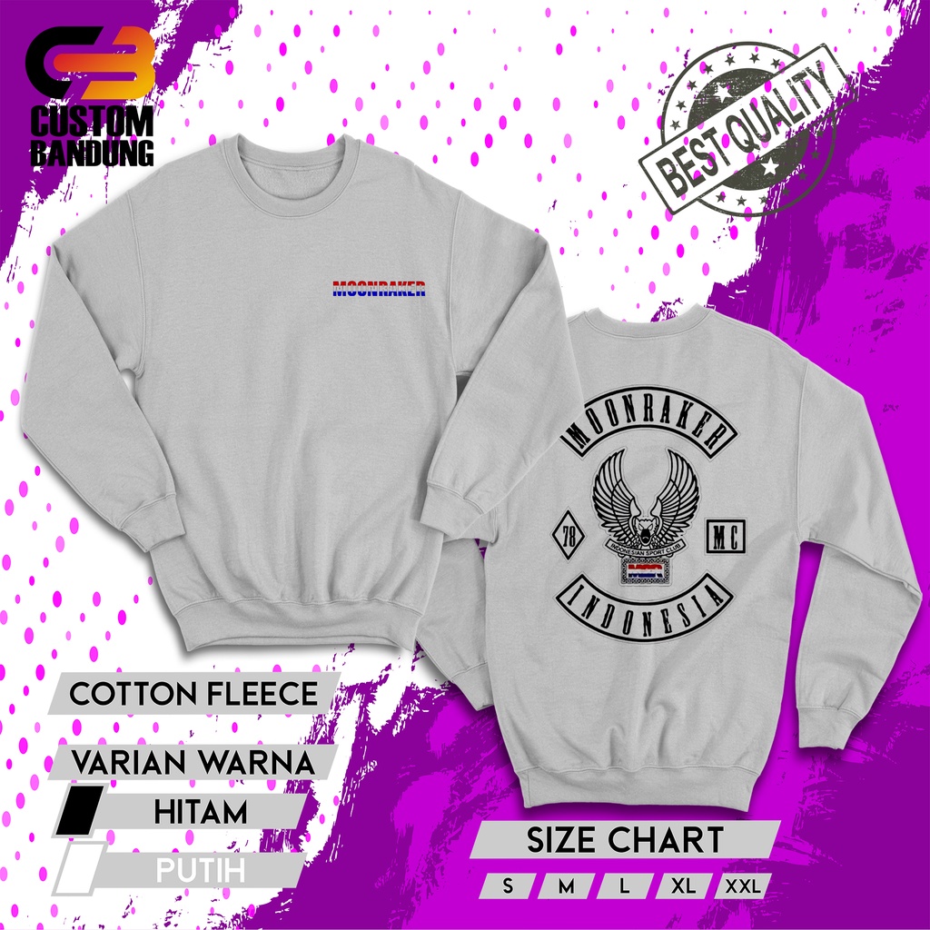 CREWNECK MOONRAKER 3 INDONESIA/ BAJU CREWNECK CLUB MOTOR/ CREWNECK DISTRO/ CREWNECK KOMUNITAS/ CREWNECK CUSTOM/ COMBED LEMBUT NYAMAN DIPAKAI/ CREWNECK KEREN/ CREWNECK ORIGINAL