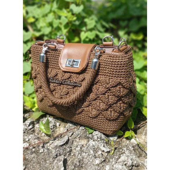 Tiddar Store/Tas Rajut Benang Nilon/Tas Rajut Webe Sisik Mini/Model Tas Rajut Terbaru Tahun 2022/Ben