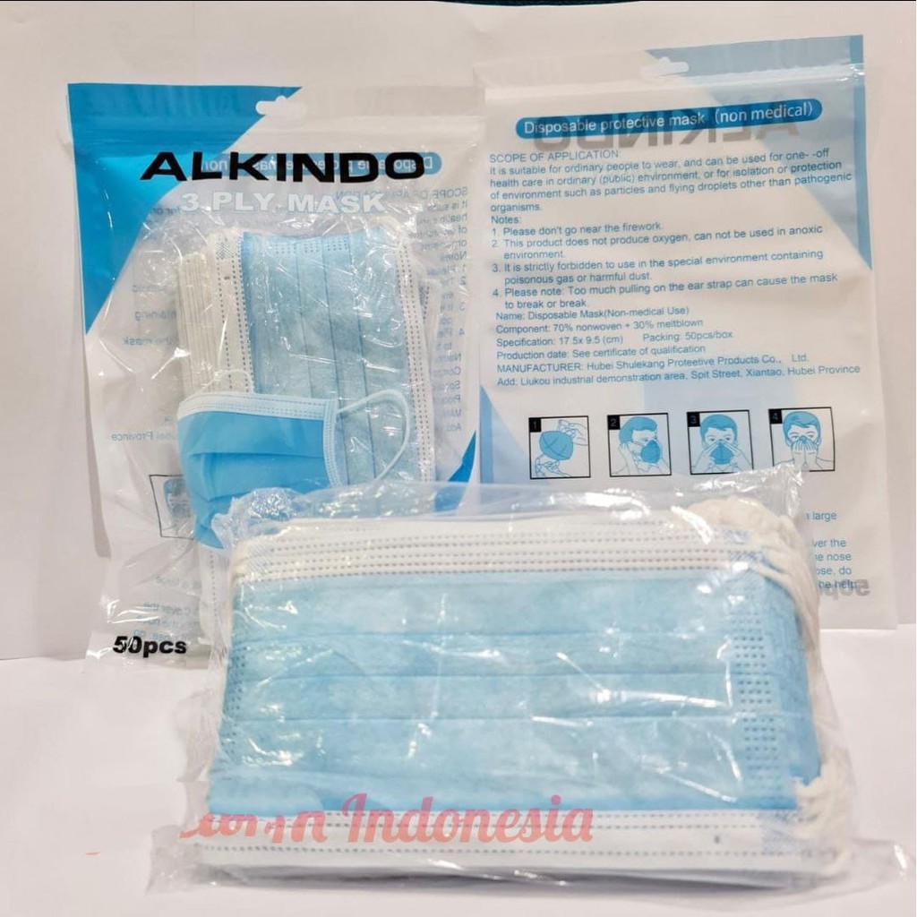 ALKINDO / NON MODICAL / ISI 50PCS / BIRU