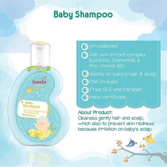 PERA459 SHAMPOO BAMBI BABY SHAMPOO WITH PH BALANCE MILD ON EYES 100 ML exp bln 1 2025