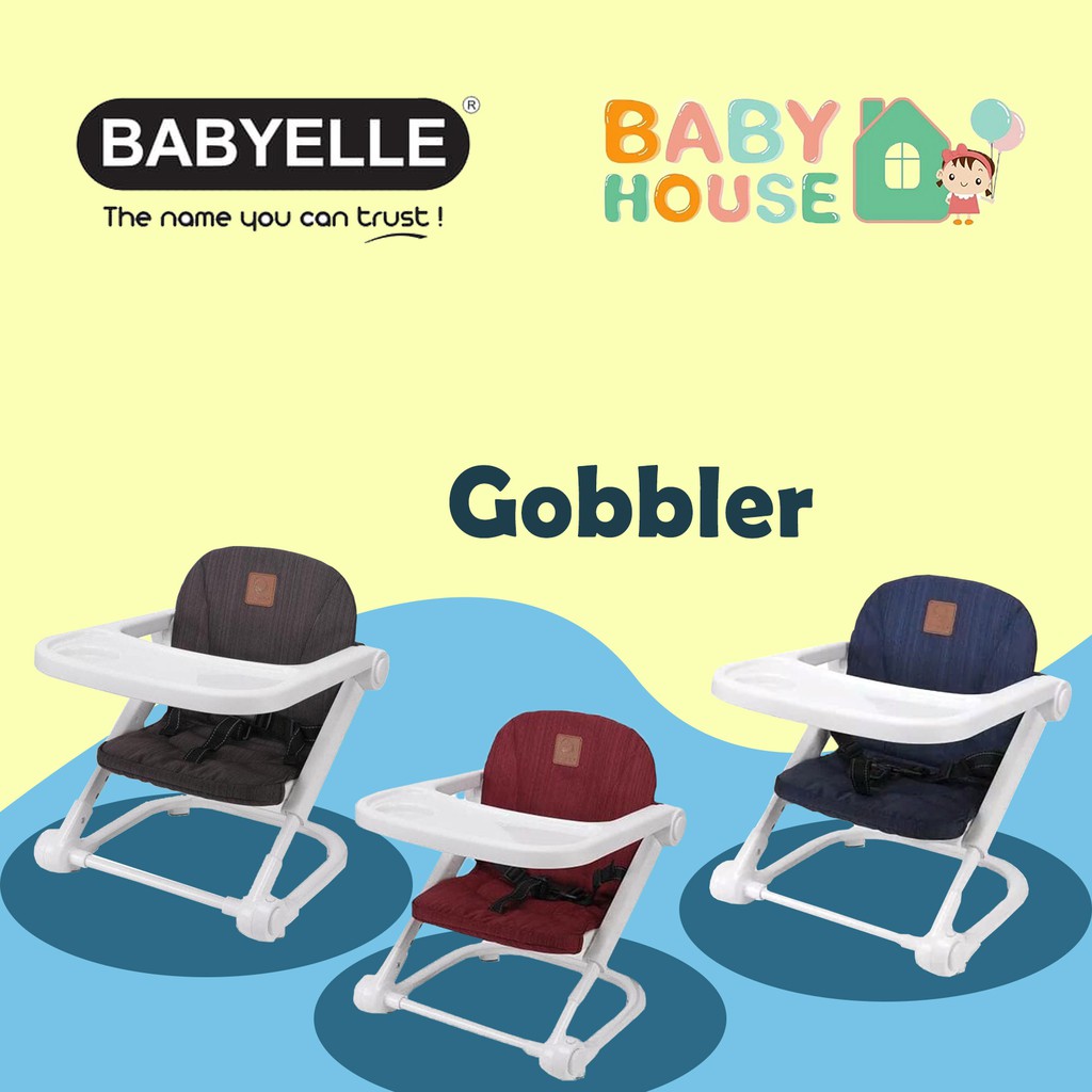 BABY ELLE Gobbler BABY ELLE BOOSTER SEAT Kursi Makan Bayi RED BLUE