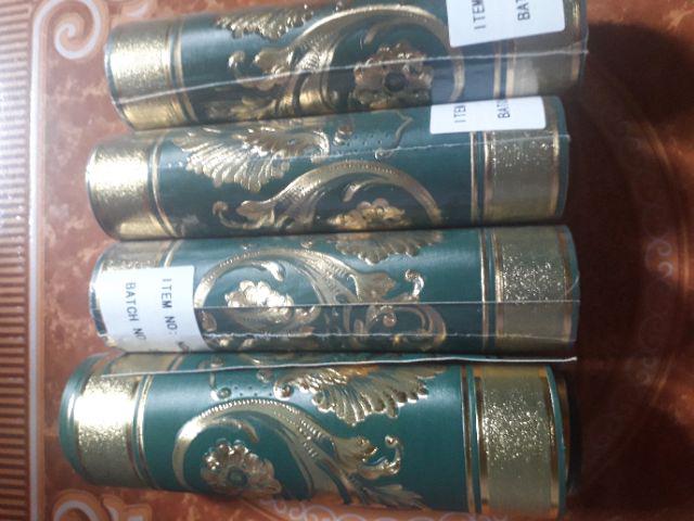 Wallpaper Dinding Borderlist Klasik Mewah Green