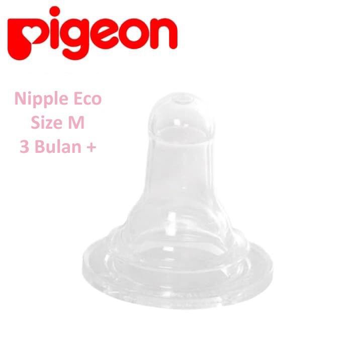 2PCS Dot Pigeon Sillicone Nipple Size S M L / Dot Silicone Pigeon Slim Neck Regular