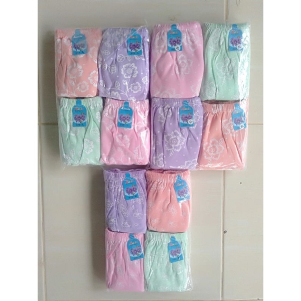 6 pcs Celana dalam LUCIA SABLON / Celana dalam wanita sablon