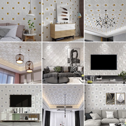 1 Wallpaper Dinding Stiker Wallfoam 3D Sticker Dekorasi Kamar Rumah Murah [Seri C] Batik-3