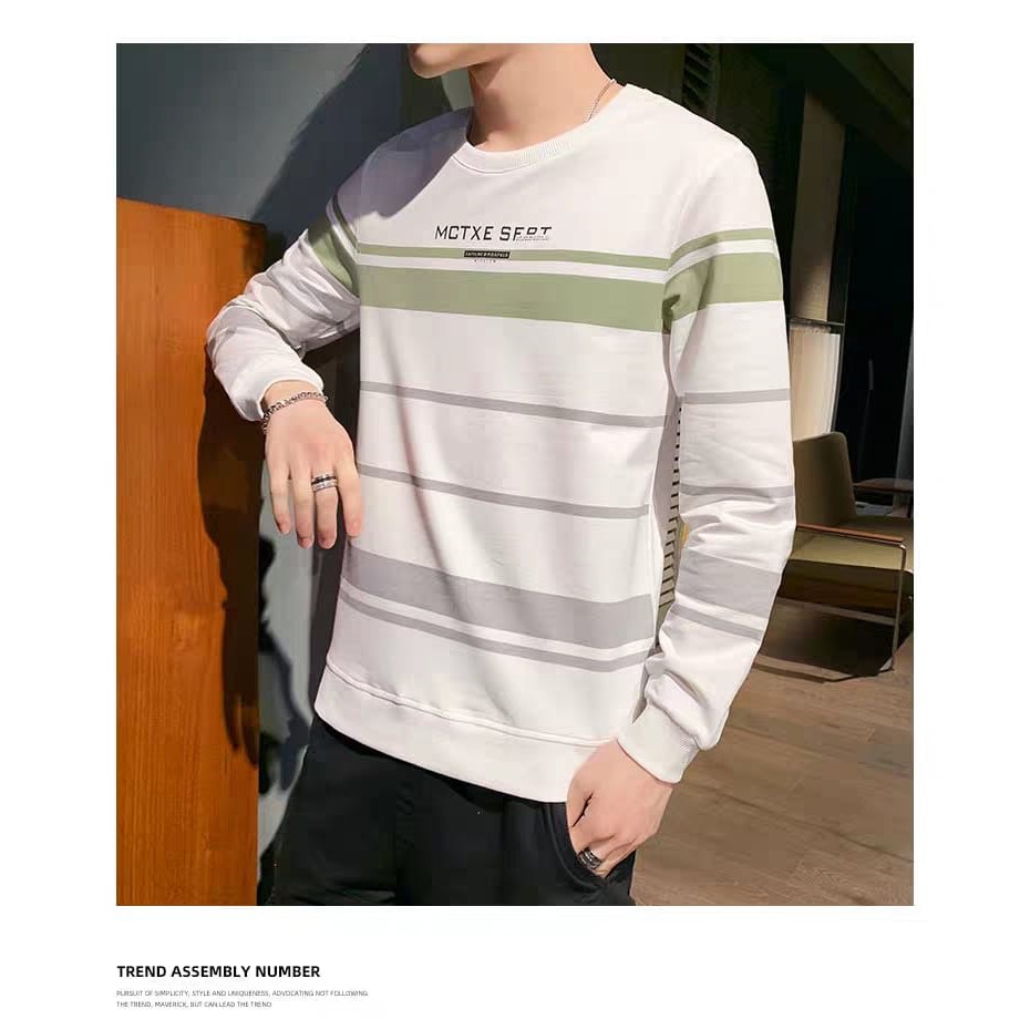 belibeli-pakaian pria / t-shirt / sweatshirt / baju tebal / salur balok / salur parodi