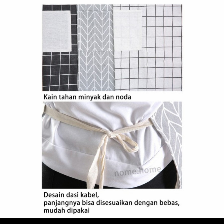 Celemek Korea Apron Masak Aksesoris Dapur Serbaguna Anti minyak bumbu