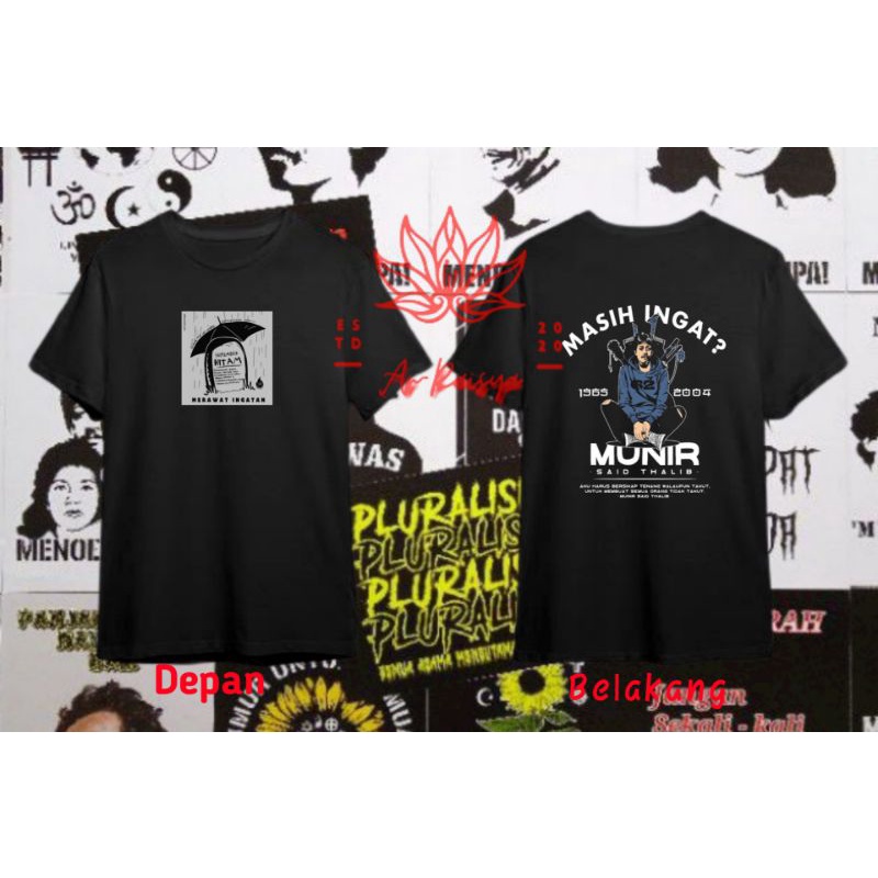 kaos Munir/T-shirt Munir/baju Munir/Kaos menolak lupa/T-shirt menolak lupa/baju menolak lupa/Kaos Se