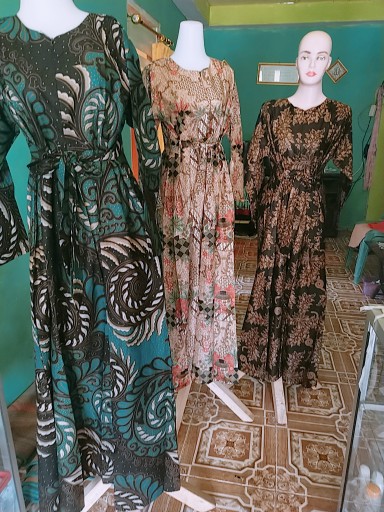 Gamis Batik (cod) Manggar Gamis Batik Pesta Model Terbaru 2020