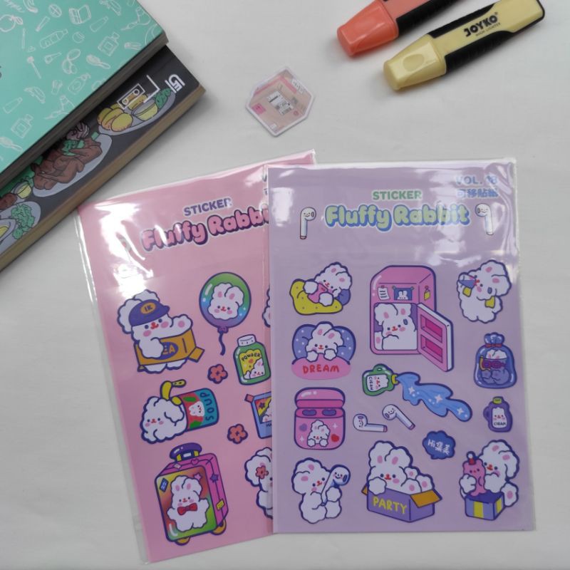 

STICKER DECO MOTIF BEAR/BERUANG RABBIT/KELINCI