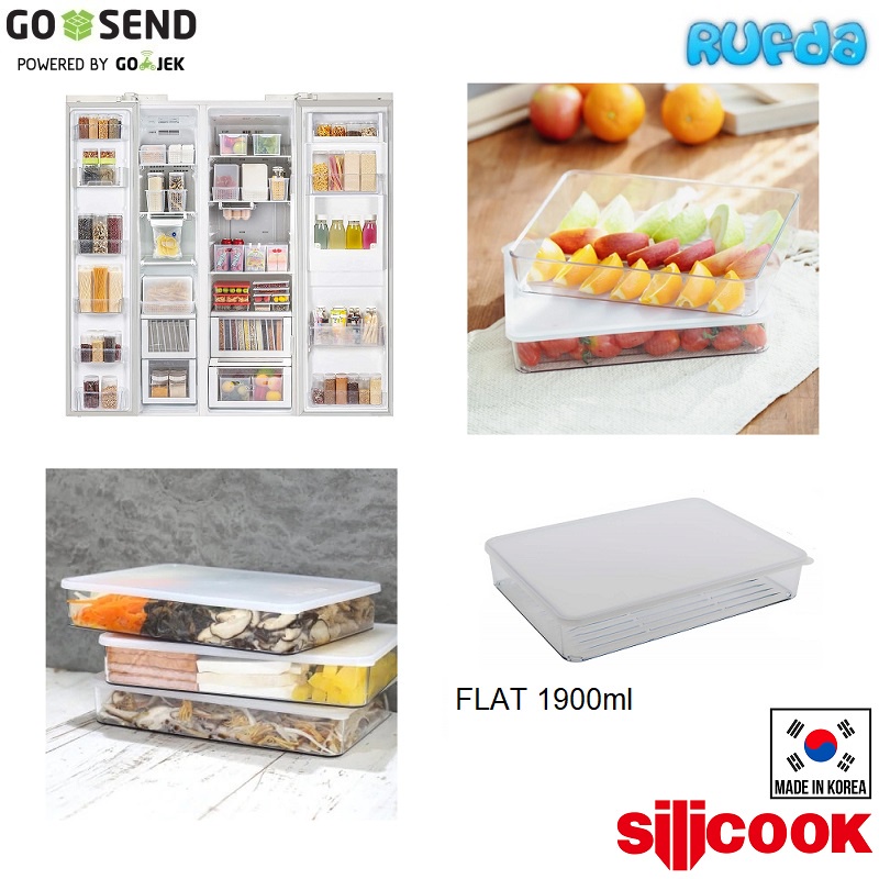 Silicook 1900ml Flat Food Container Freezer Organizer Kotak Makan