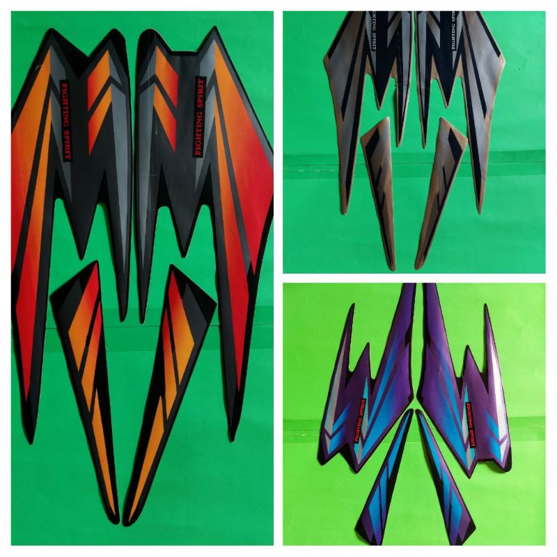 Striping Stiker Lis Les Body Motor Yamaha RX-KING 2002 Full Set Motif Standar Original Standar Kuali