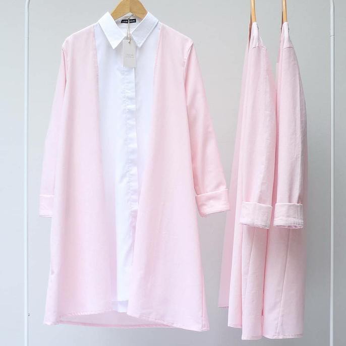 LOILOK LINEN BASIC OUTER / CARDIGAN MUSLIMAH / OUTER MUSLIMAH MURAH