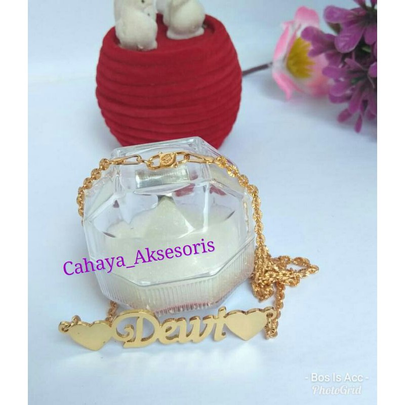 Kalung Ukir nama wanita gold Kalung Mewah kalung Anak anak
