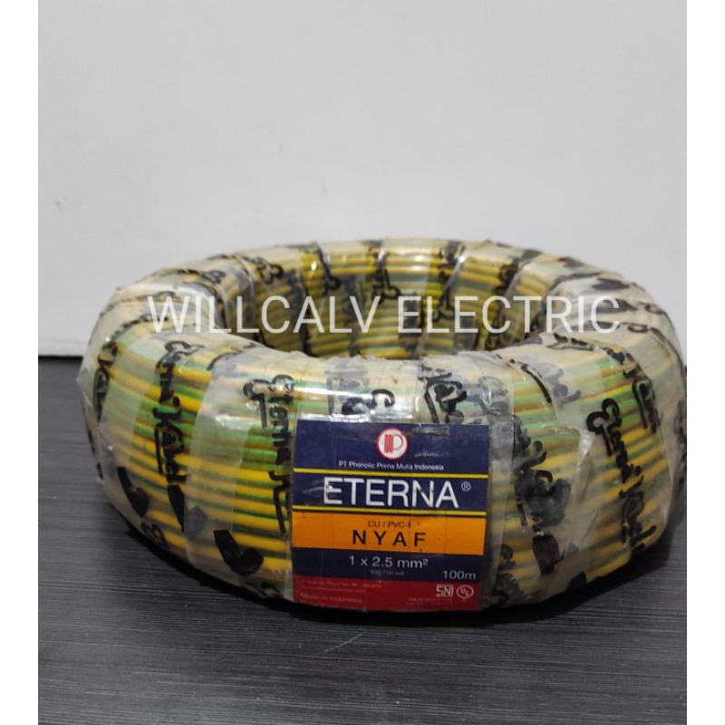 KABEL ETERNA NYAF 1X2.5 / KABEL NYAF ETERNA 1X2.5 /KABEL TUNGGAL SERABUT 1X2.5 ETERNA HARGA PERMETER