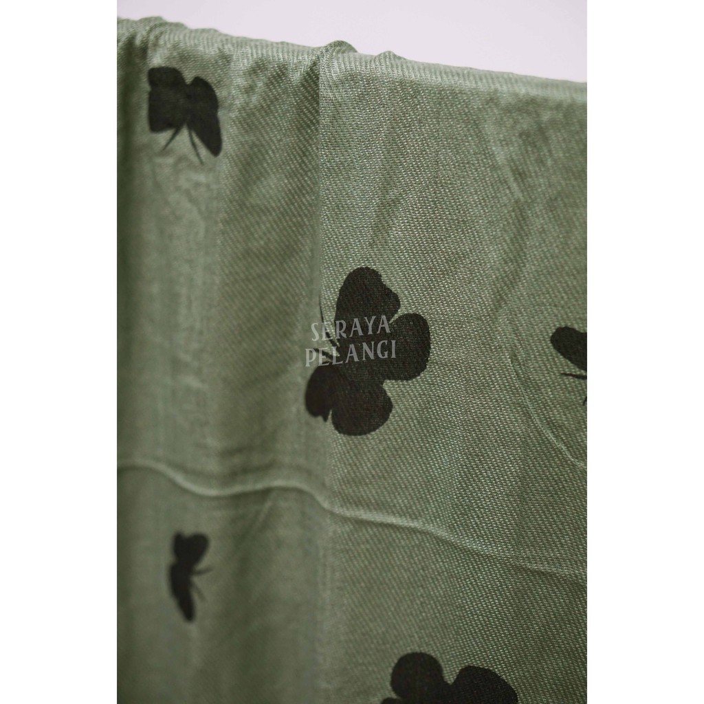 Pashmina Cashmere Motif Kupu-Kupu | Sablon | Selendang | Scarf | Syal | Shawl | Pasmina | Souvenir | Hadiah Ulang Tahun | Birthday Gift | Aksesoris Fashion Wanita | Import Quality | Grosir Murah